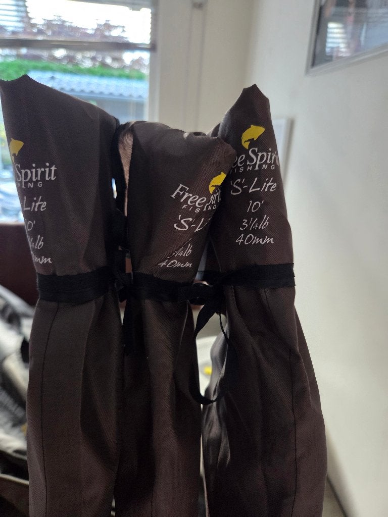 3 x 10 ft free spirit 3.25 lbs s-lite hengels., Ophalen, Zo goed als nieuw, Werphengel