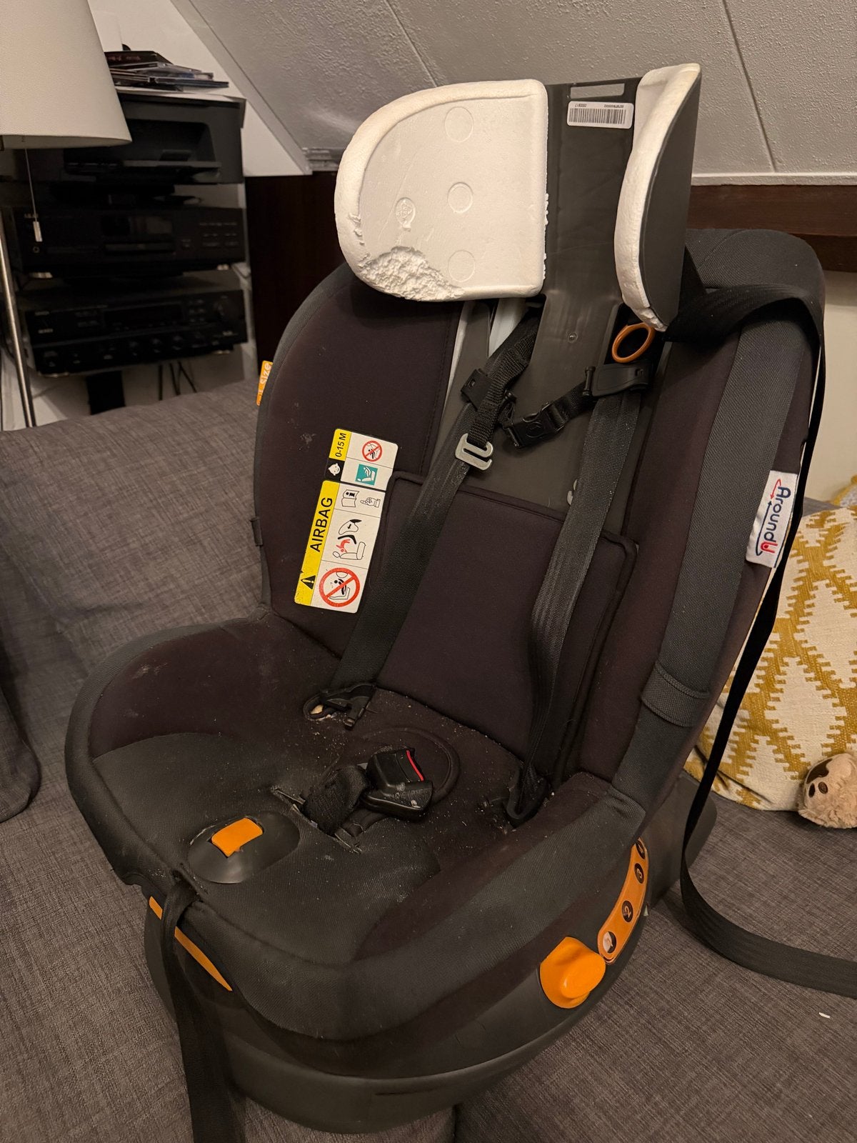 Chicco Around U autostoel - Gebruikt (missing head cover), Kinderen en Baby's, Ophalen, 0 t/m 18 kg, Zijbescherming, Chicco