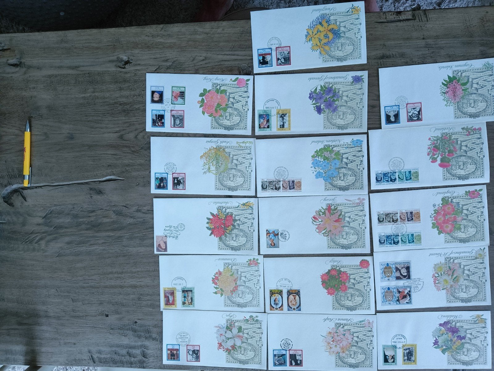 Eerste Dagenveloppen - The Queen's 60th Birthday, Postzegels en Munten, Postzegels | Eerstedagenveloppen, Ophalen of Verzenden