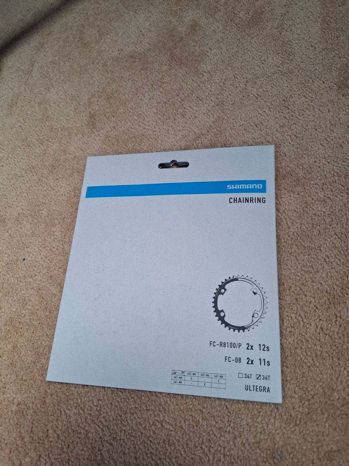 Shimano Ultegra FC-R8100/P 2x 12s Kettingblad 34T, Fietsen en Brommers, Fietsonderdelen, Ophalen of Verzenden