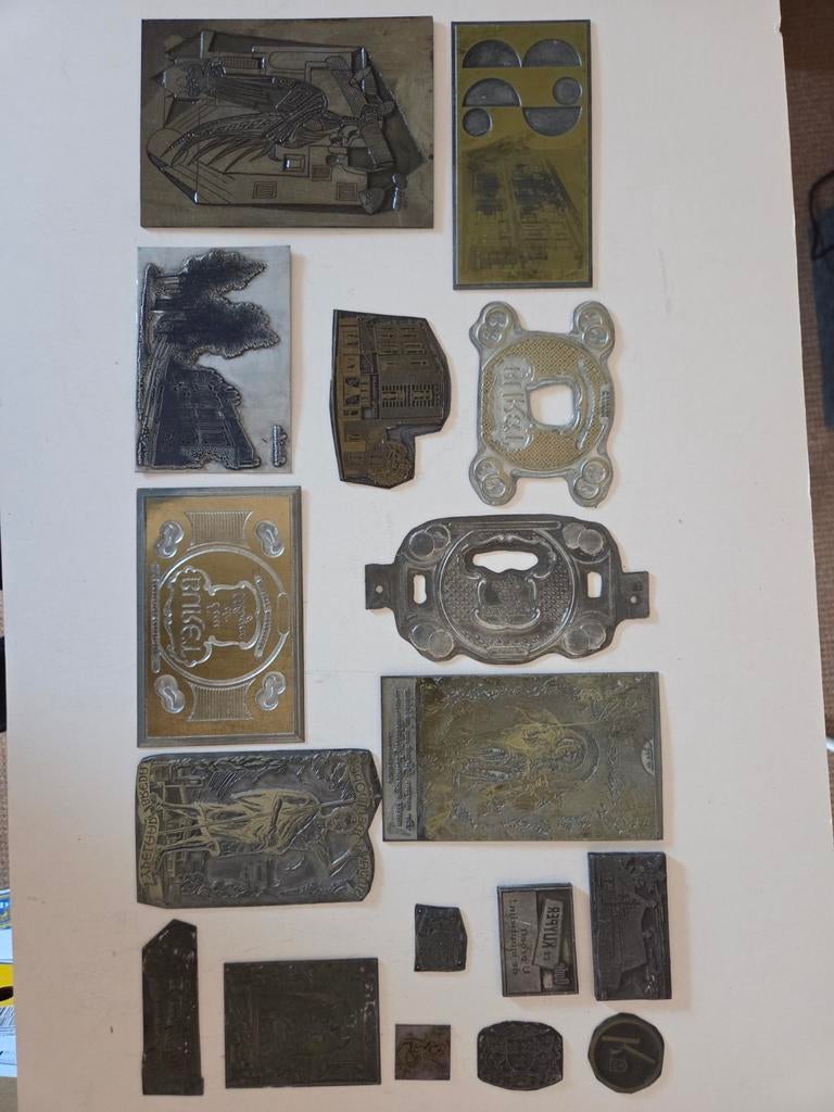 Diverse verzameling clichés voor drukwerk, Antiek en Kunst, Ophalen of Verzenden