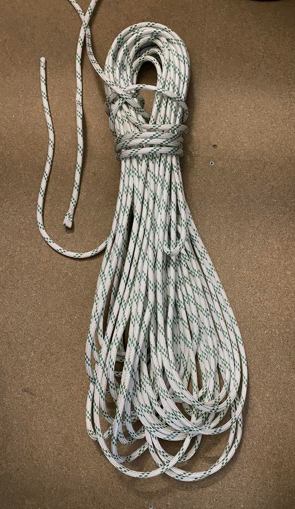 Dyneema val / schoot - 12 mm - Wit/groen - 46 meter, Ophalen of Verzenden, Zo goed als nieuw, Nvt, Gleistein
