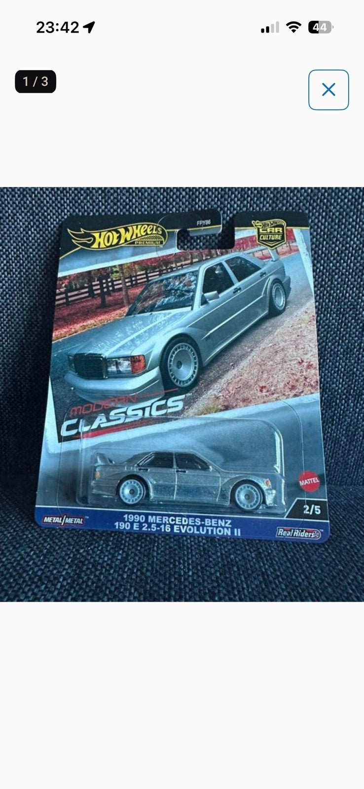 Hot Wheels 1990 Mercedes-Benz 190E 2.5-16 Evolution, Hobby en Vrije tijd, Modelauto's | Overige schalen, Ophalen of Verzenden