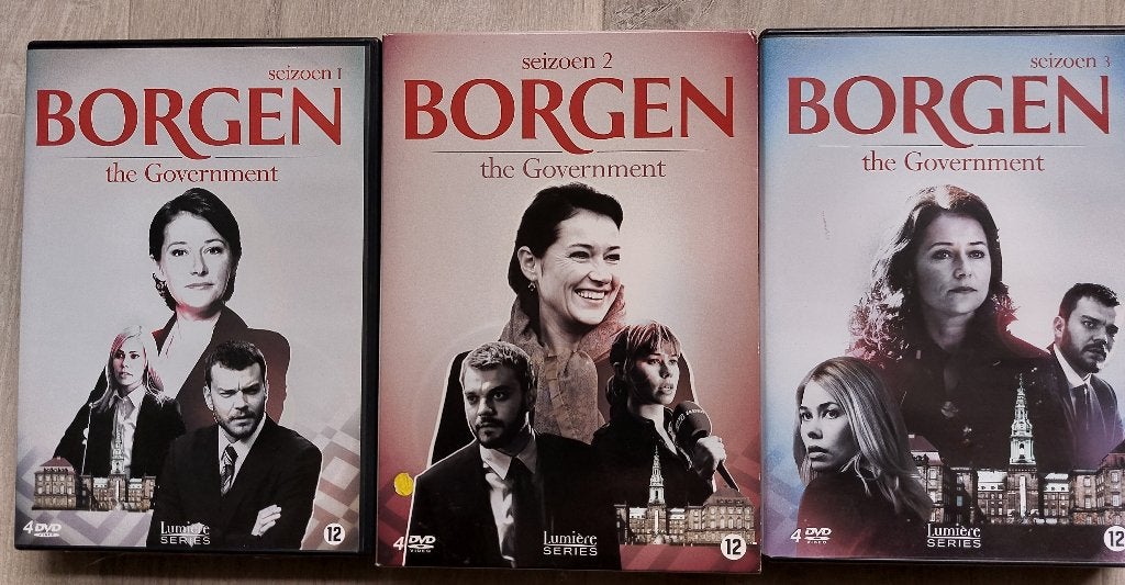 DVD Borgen Compleet Seizoen 1, 2 en 3 Samen €7,50, Ophalen, Gebruikt, Overige genres, Vanaf 12 jaar