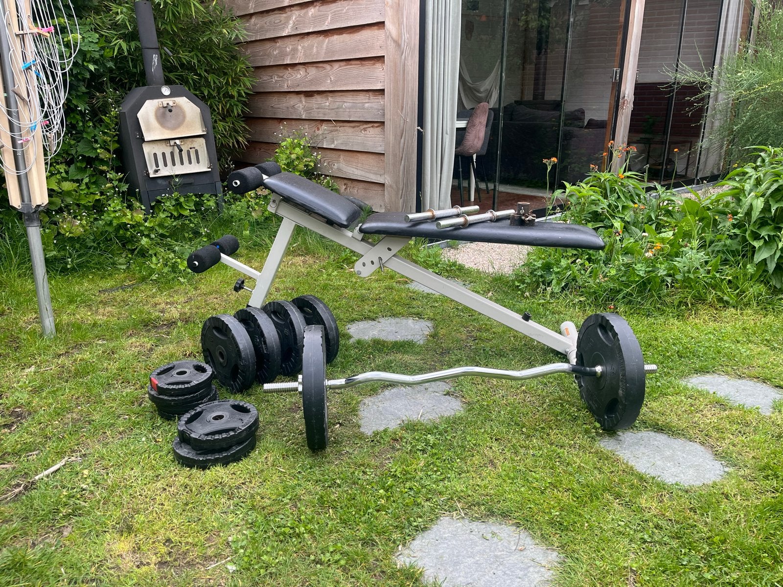 Fitnessmaterialen, Sport en Fitness, Fitnessmaterialen, Ophalen, Gebruikt, Armen, Halterset