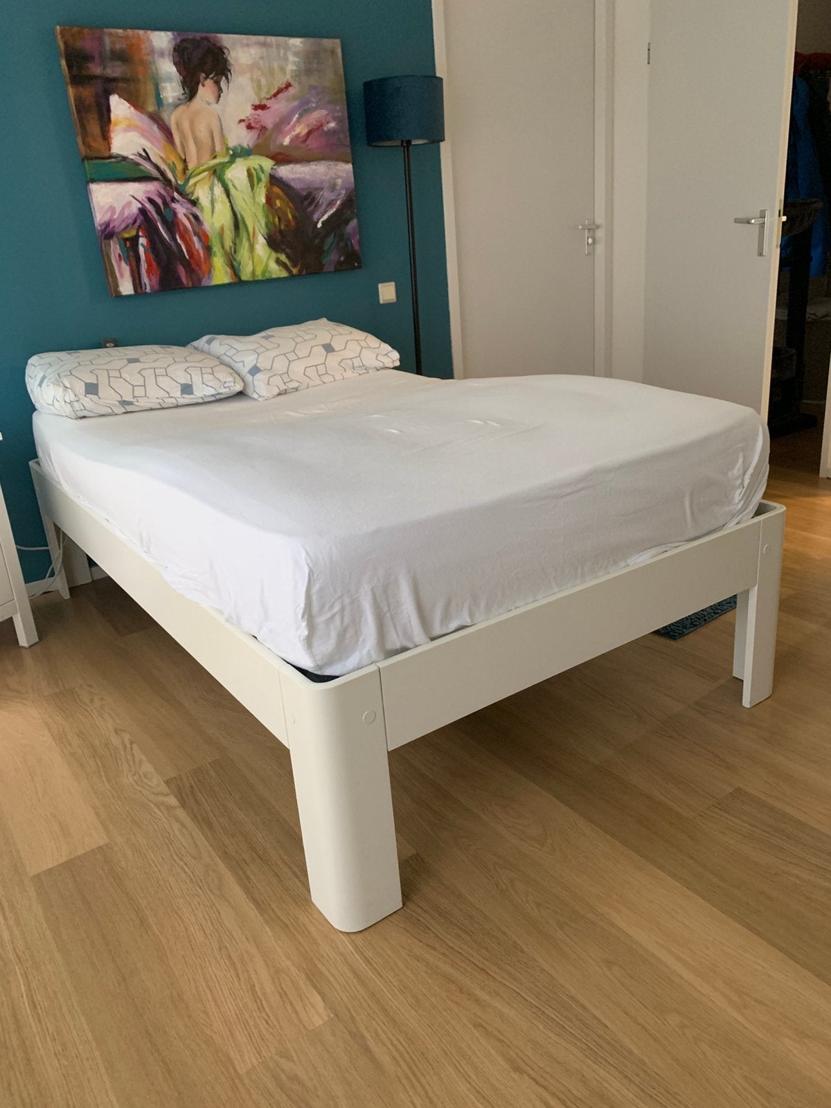 Te koop auping Auronde bed, Ophalen, Wit, Zo goed als nieuw, Twijfelaar