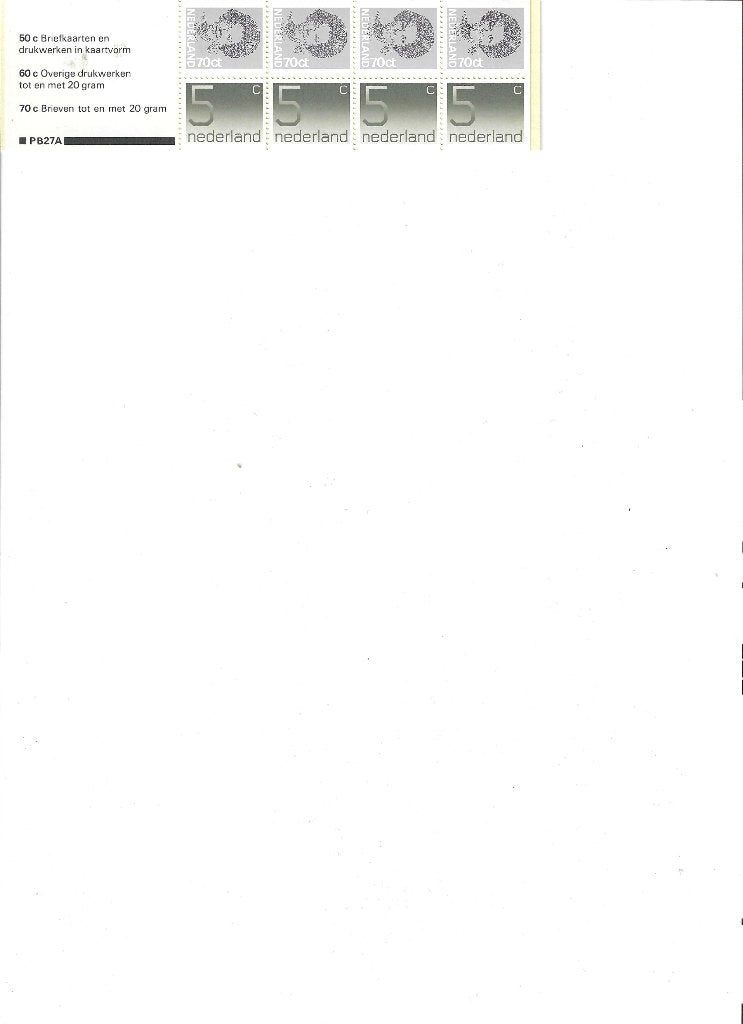PB 27 A. Cijfer. Postfris, Postzegels en Munten, Ophalen of Verzenden, Na 1940, Postfris