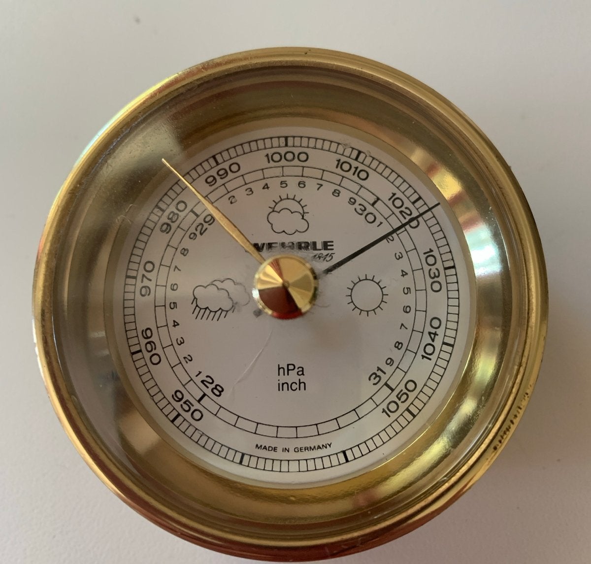 Vintage Wehrle Barometer - Made in Germany, Ophalen of Verzenden, Gebruikt, Barometer