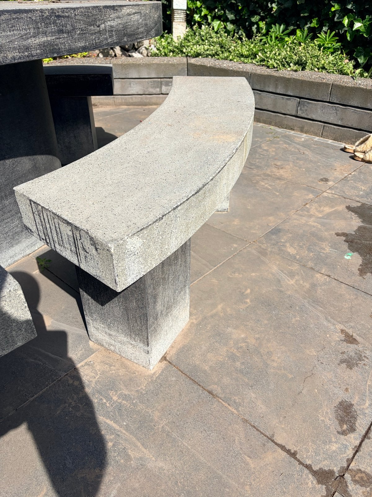 Betonnen Ovaal Tuinbankje - Meerdere Beschikbaar, Tuin en Terras, Tuinbanken, Ophalen, Gebruikt, Overige materialen