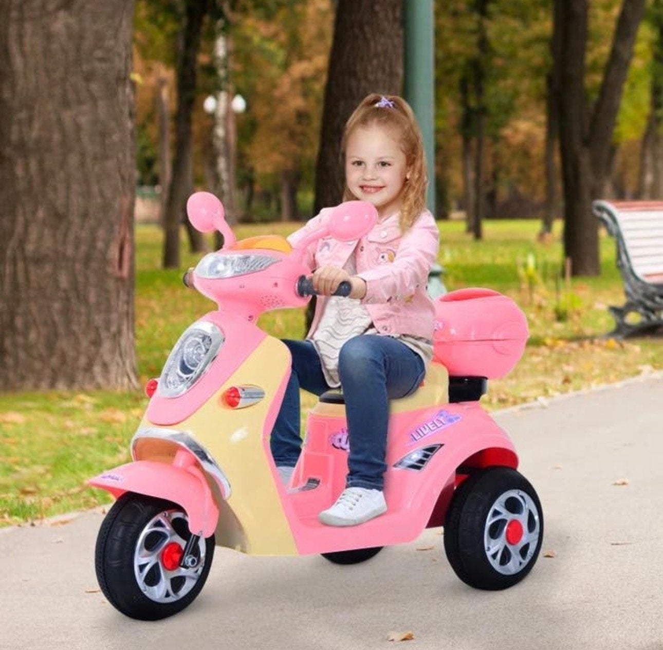 Roze elektrische kinderscooter met 3 wielen, Ophalen of Verzenden, Nieuw, Overige typen