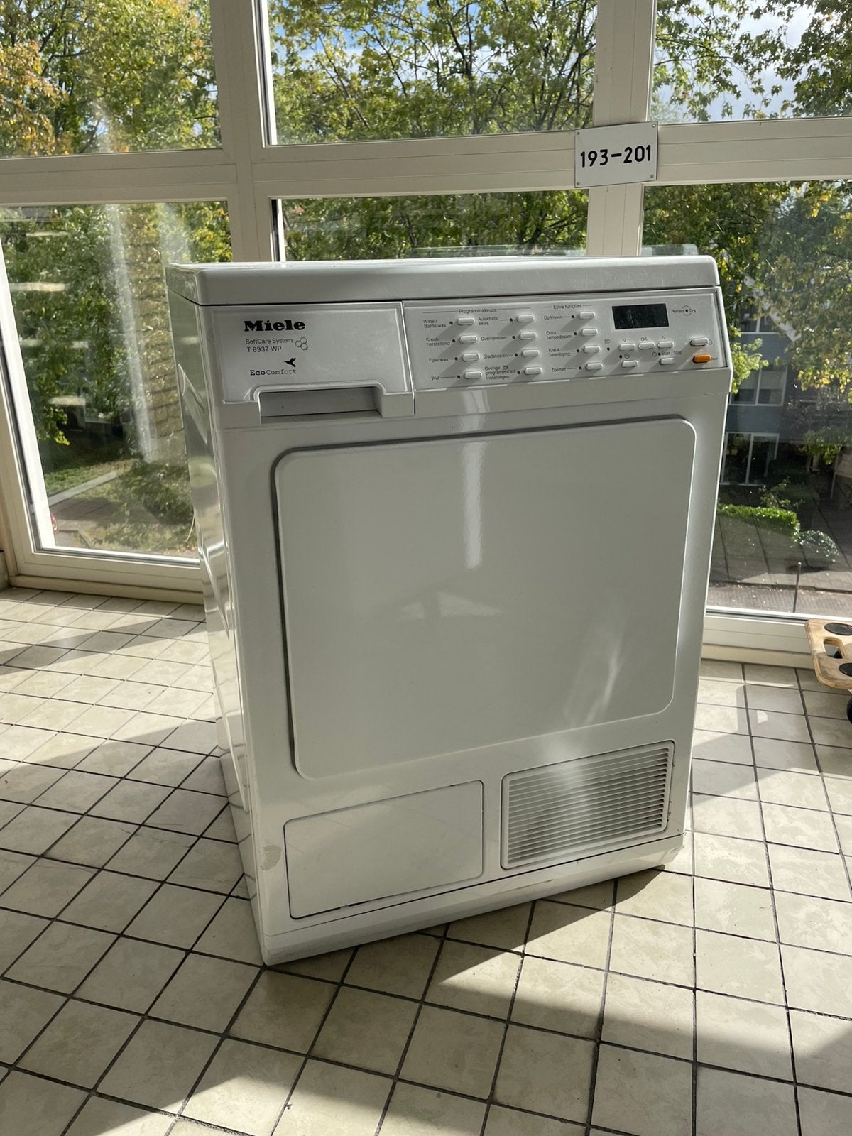 Miele wasdroger, Ophalen of Verzenden, Zo goed als nieuw, Luchtafvoer, 85 tot 90 cm