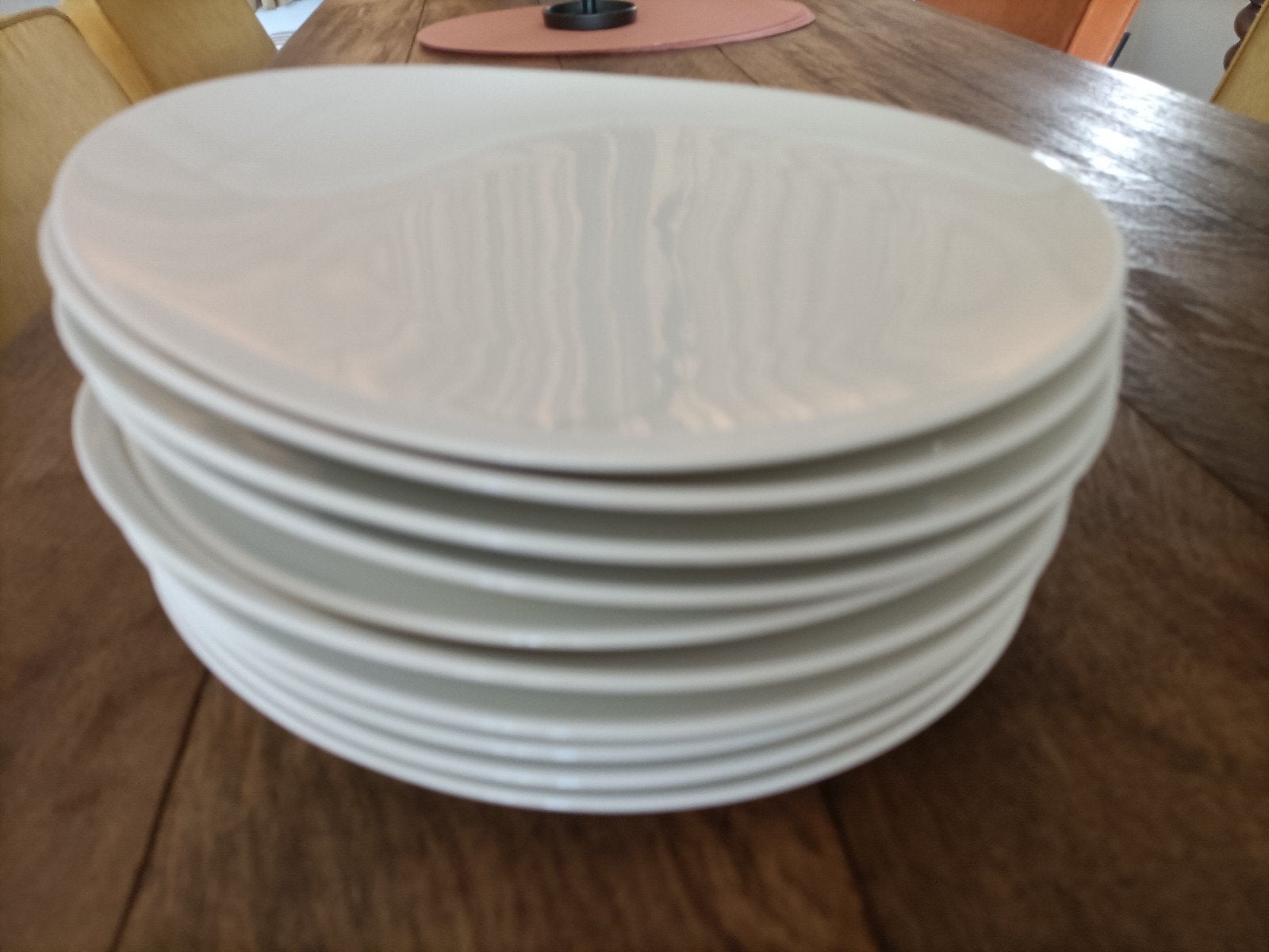 10 Witte Dinerborden - Intermezzo Qualita, Ophalen, Gebruikt, Overige merken, Keramiek