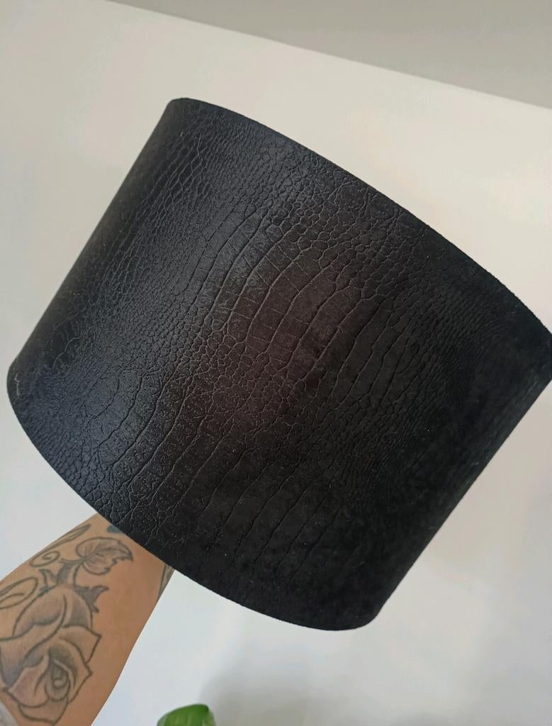 Lampenkap croco velvet, Huis en Inrichting, Woonaccessoires | Dienbladen, Ophalen, Zo goed als nieuw, Rond, Metaal