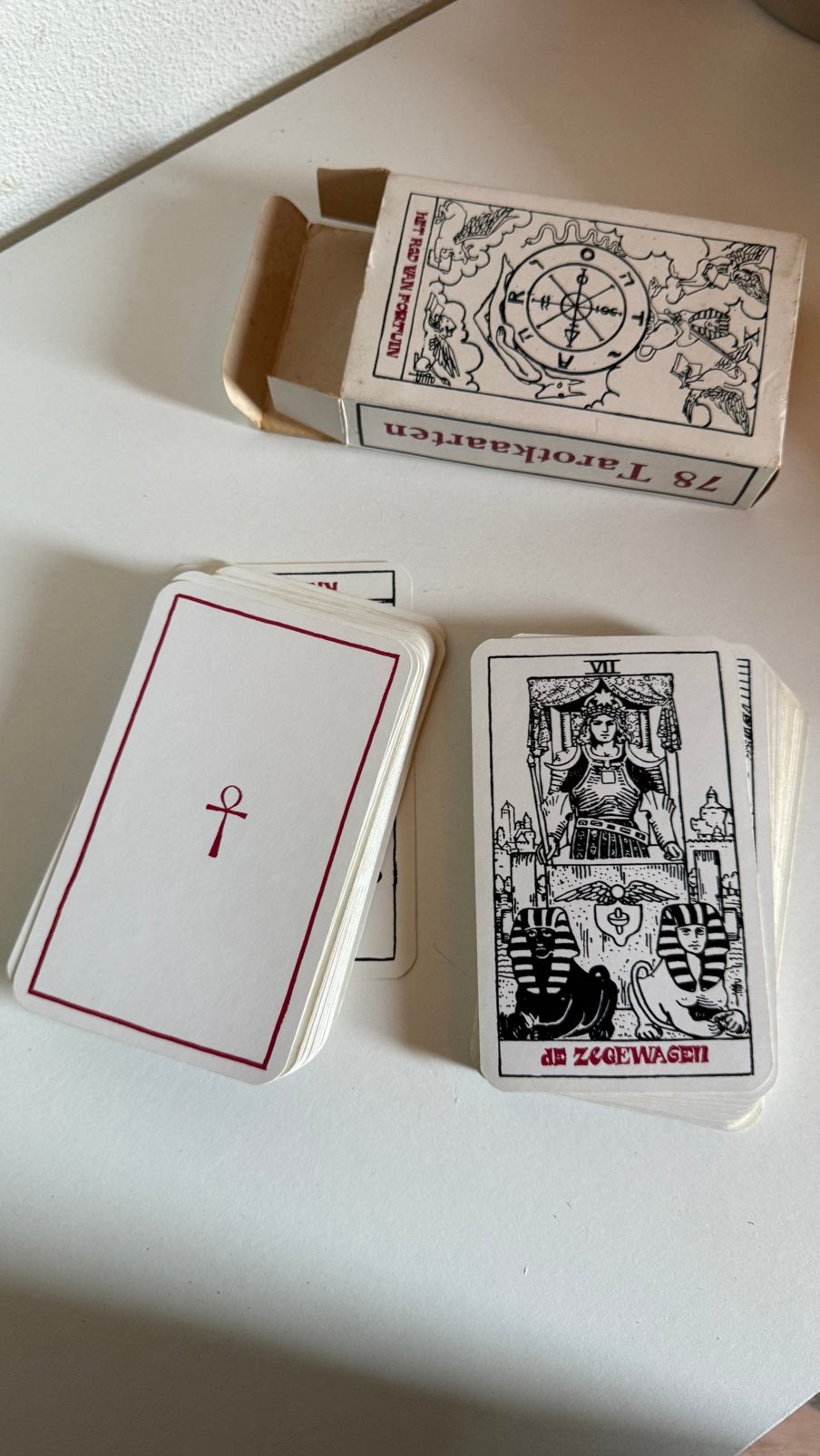 Vintage Bert Bakker Rider Tarot – Het Rad van Fortuin, Ophalen of Verzenden, Gebruikt, Kwartet(ten)