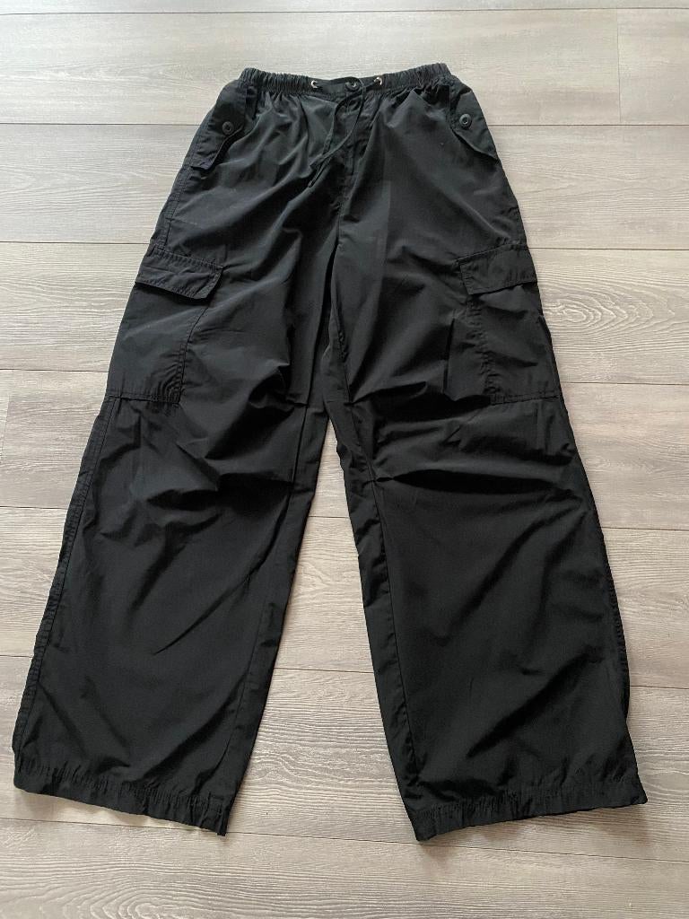 BERSHKA workersbroek maat S, Kleding | Dames, Broeken en Pantalons, Zwart, Zo goed als nieuw, Maat 36 (S), Lang