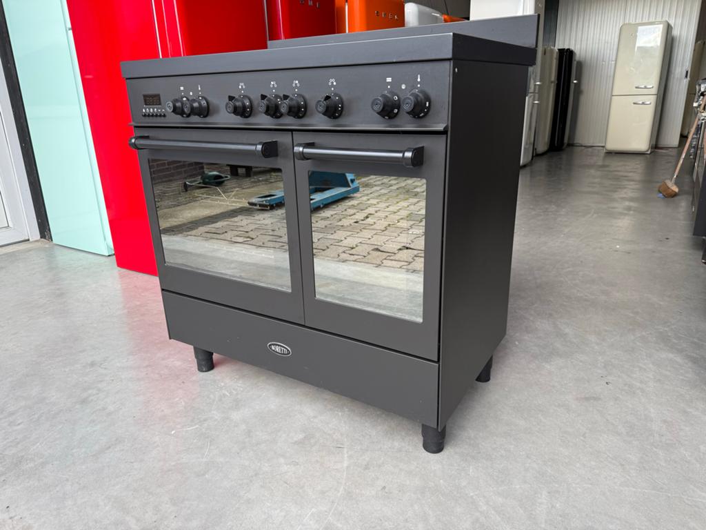 Boretti MLI94DMAT Inductie Fornuis - Zo goed als nieuw, Bella, Hete lucht, 60 cm of meer, Zo goed als nieuw