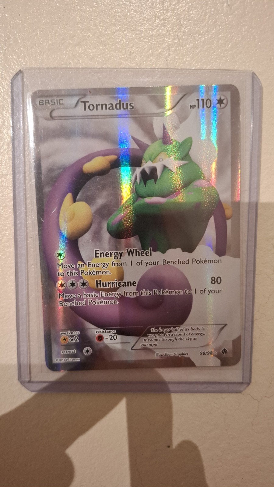 Tornadus Pokémon Kaart HP110 (98/98) - Foil, Ophalen of Verzenden, Gebruikt, Losse kaart, Foil