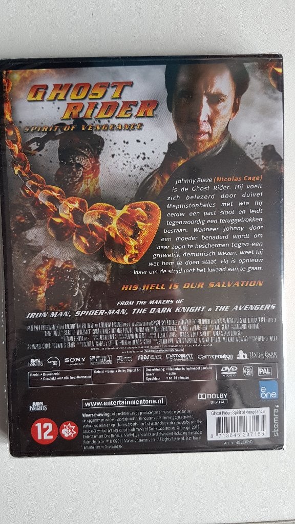 DVD Ghost rider spirit of vengeance, Vanaf 12 jaar, Ophalen of Verzenden, Zo goed als nieuw, Actiethriller