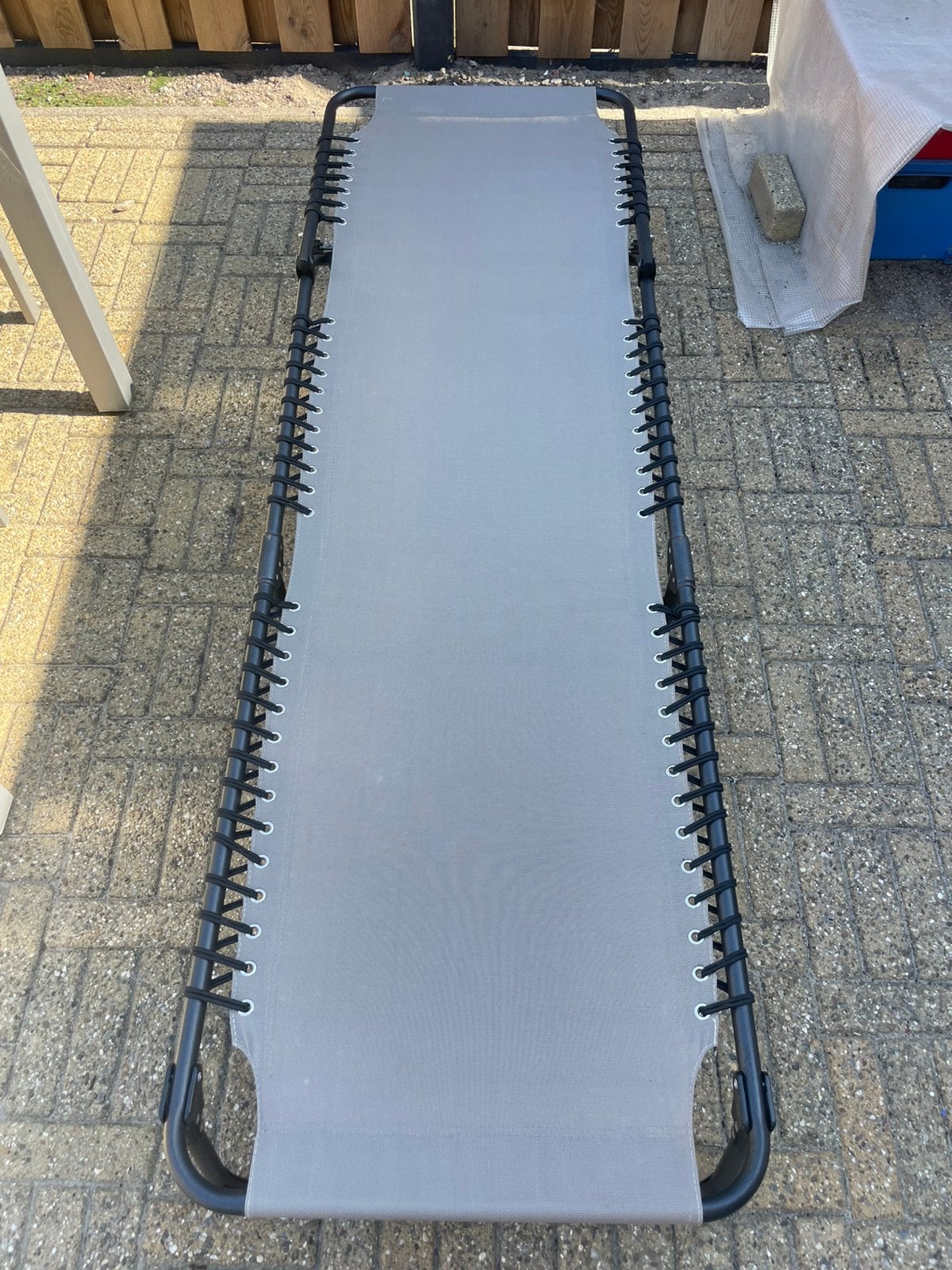 Stevig Ligbed strandbed, Tuin en Terras, Ophalen, Zo goed als nieuw, Aluminium