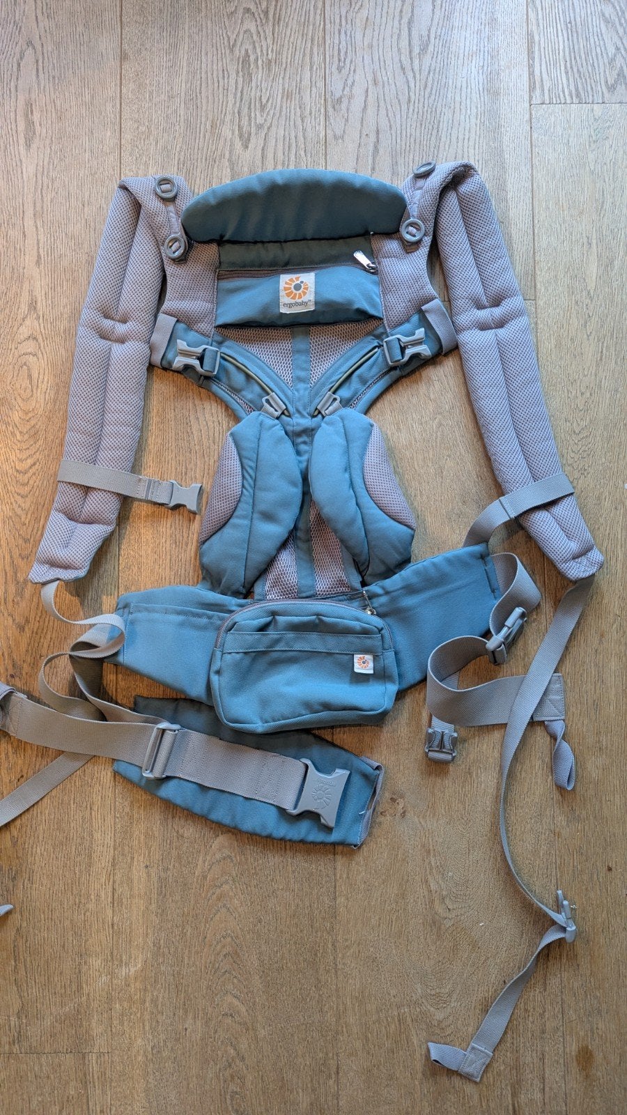 Ergobaby Omni Breeze groen/blauw, Kinderen en Baby's, Babydragers en Draagdoeken, Overige merken, Buik of Rug, Ophalen of Verzenden