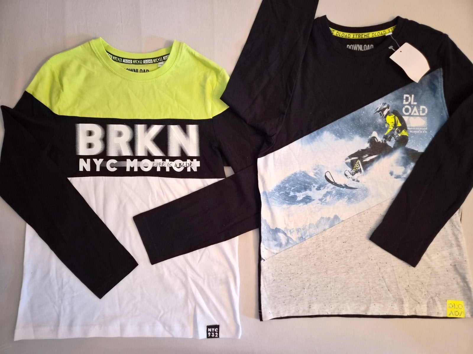 2 Nieuwe Longsleeves Maat 146-152 met kaartjes, Download, Nieuw, Ophalen of Verzenden, Shirt of Longsleeve