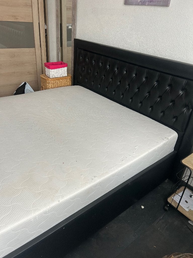 Slaapkamerbed, Huis en Inrichting, Slaapkamer | Bedden, Ophalen, Gebruikt, Zwart, Tweepersoons