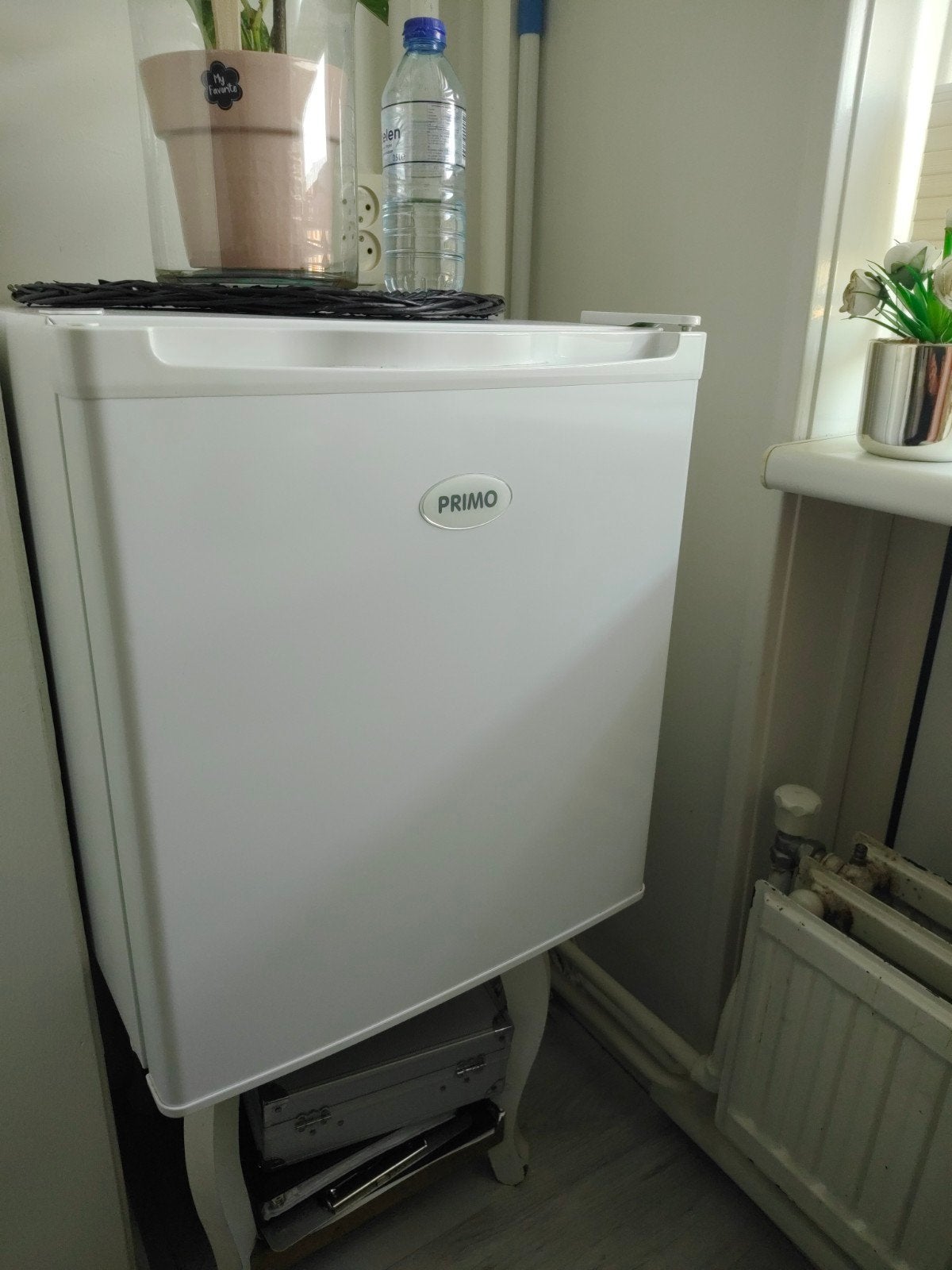 PRIMO PR114FR Mini Koelkast - 40L - E - Wit, Ophalen, Zonder vriesvak, Minder dan 85 cm, Minder dan 75 liter