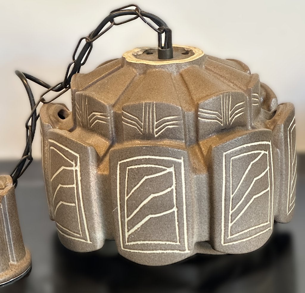 Keramieken Plafondlamp Deens design hanglamp midcentury, Ophalen, Zo goed als nieuw, Overige materialen, Scandinavisch mid century