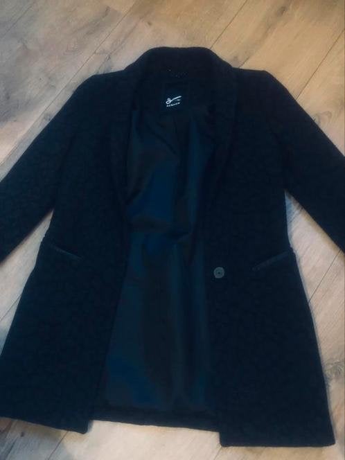 DENHAM wollen jas met leerdetails - Maat S, Ophalen of Verzenden, Gedragen, Maat 36 (S), Meerkleurig