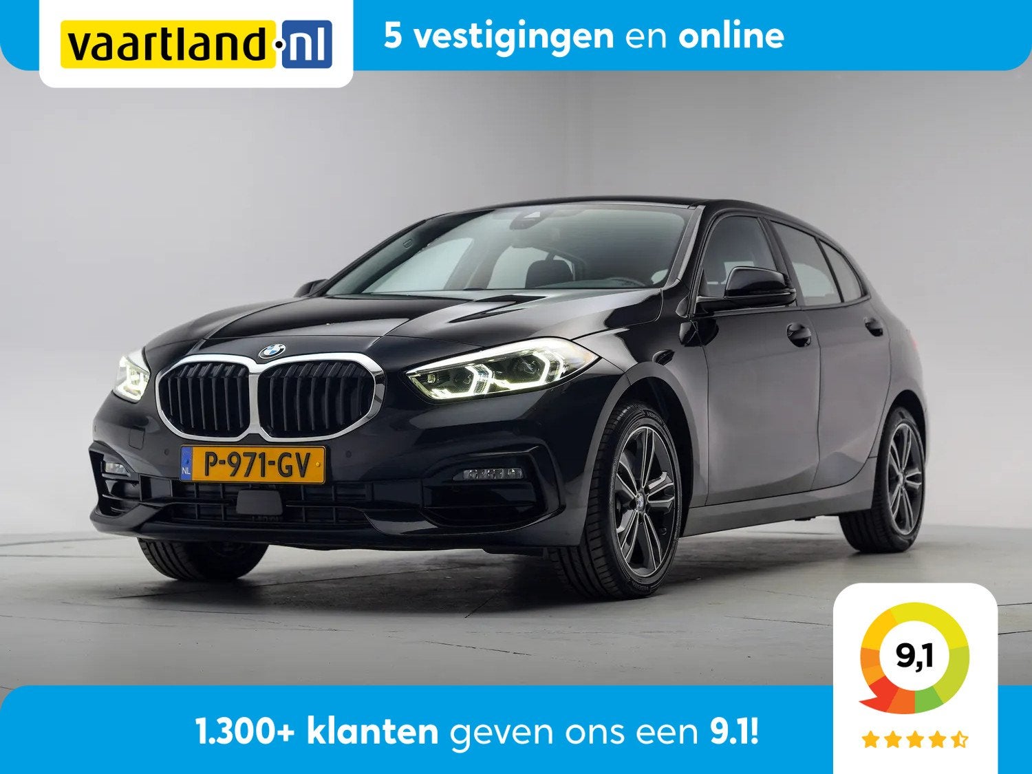 BMW 1-serie 120i 178pk Sport Line Business Plus Aut. [ LED N, 1998 cc, Gebruikt, 4 cilinders, Zwart