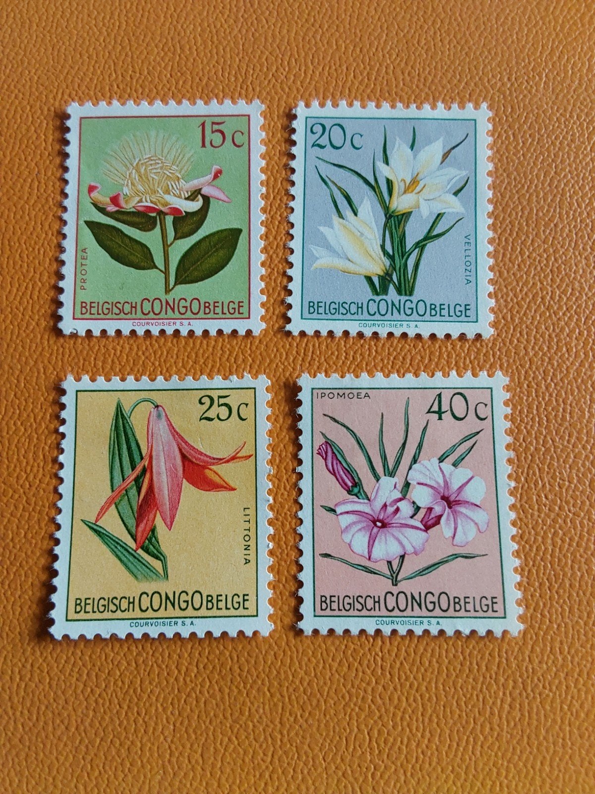 Postzegels Belgisch Congo. Bloemen 1952  ( pf), Ophalen of Verzenden, Overige landen