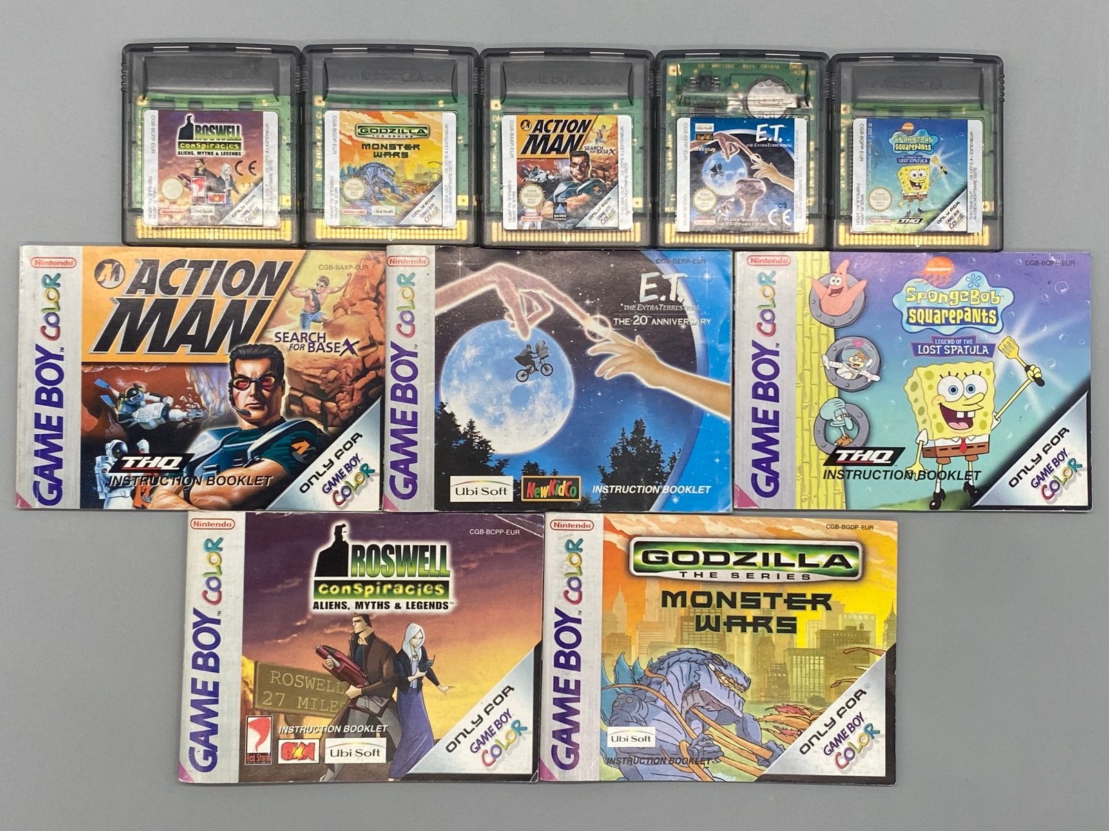 Nintendo Game Boy Color Bundel Van 5 Games Inclusief Boekjes, Spelcomputers en Games, Www.nintendo.com, 2 spelers, Ophalen of Verzenden