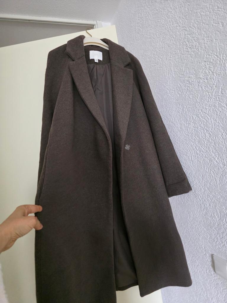 H&M Mantel - Bruine lange jas maat S, H&M, Bruin, Ophalen of Verzenden, Zo goed als nieuw