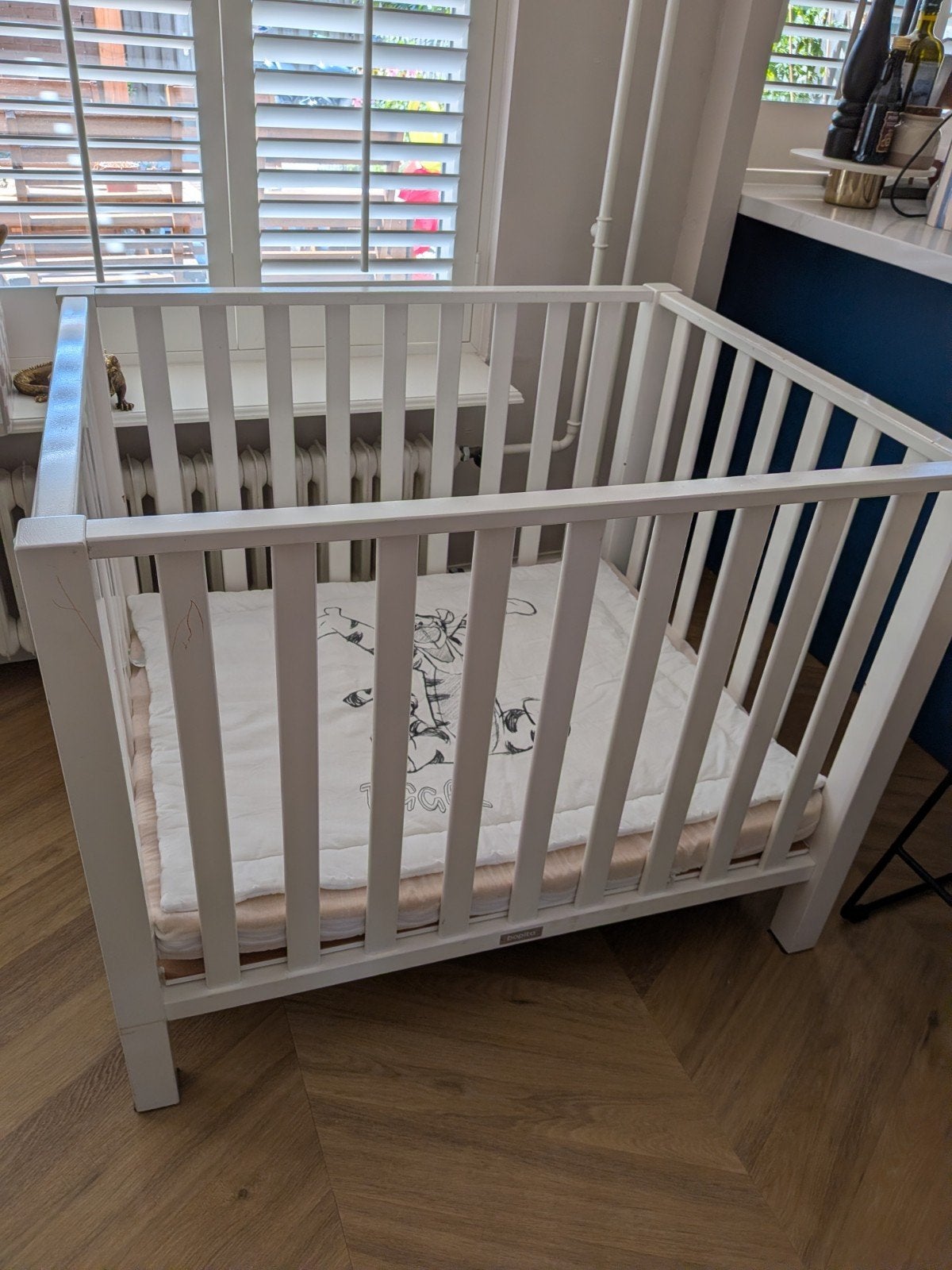Bopita Box met hoge en lage stand + 2 boxkleden, Kinderen en Baby's, Boxen, Ophalen, Gebruikt, Rechthoekig, In hoogte verstelbaar