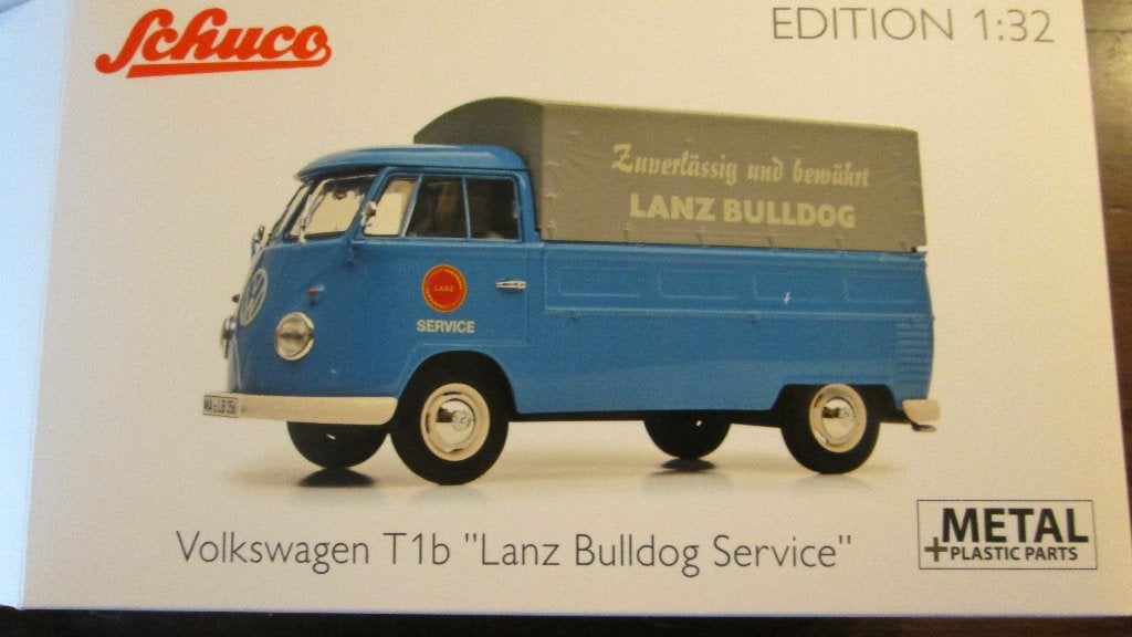 VW T1b Pick-up  Huifwagen Lanz Bulldog Service Schuco 1:32, Ophalen of Verzenden, Nieuw, Auto, Overige merken