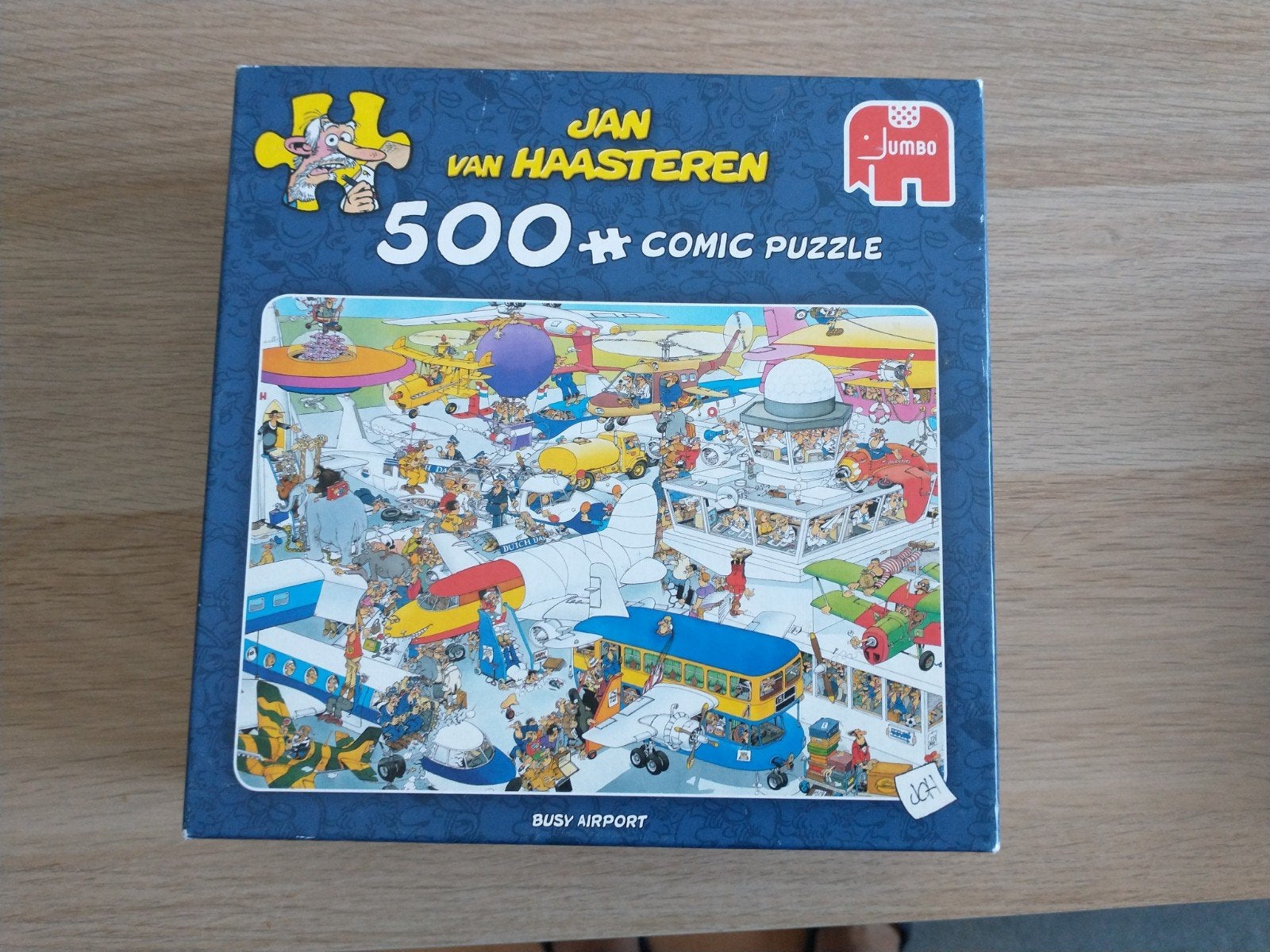 Jan van Haasteren puzzel busy airport 500 stuks, Ophalen of Verzenden, 500 t/m 1500 stukjes, Zo goed als nieuw