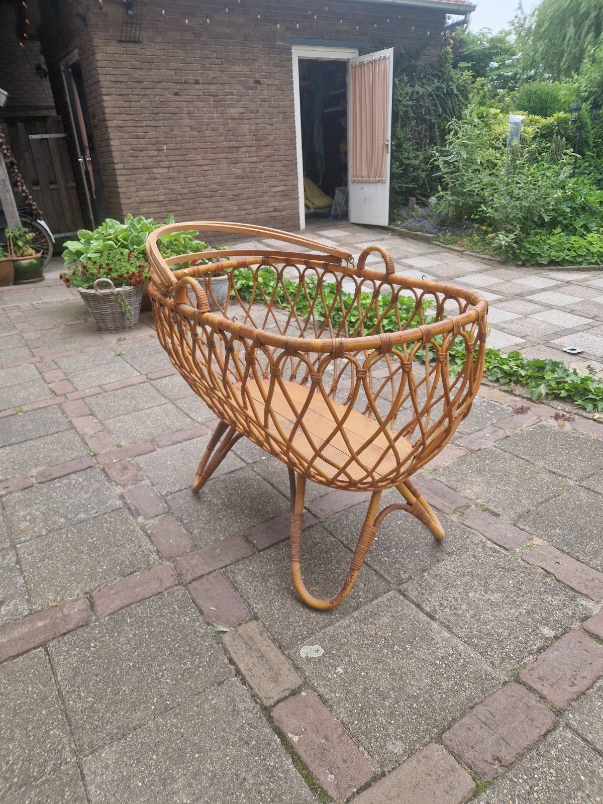 Vintage rotan wieg - perfect voor baby's, Kinderen en Baby's, Ophalen, Gebruikt, Wieg