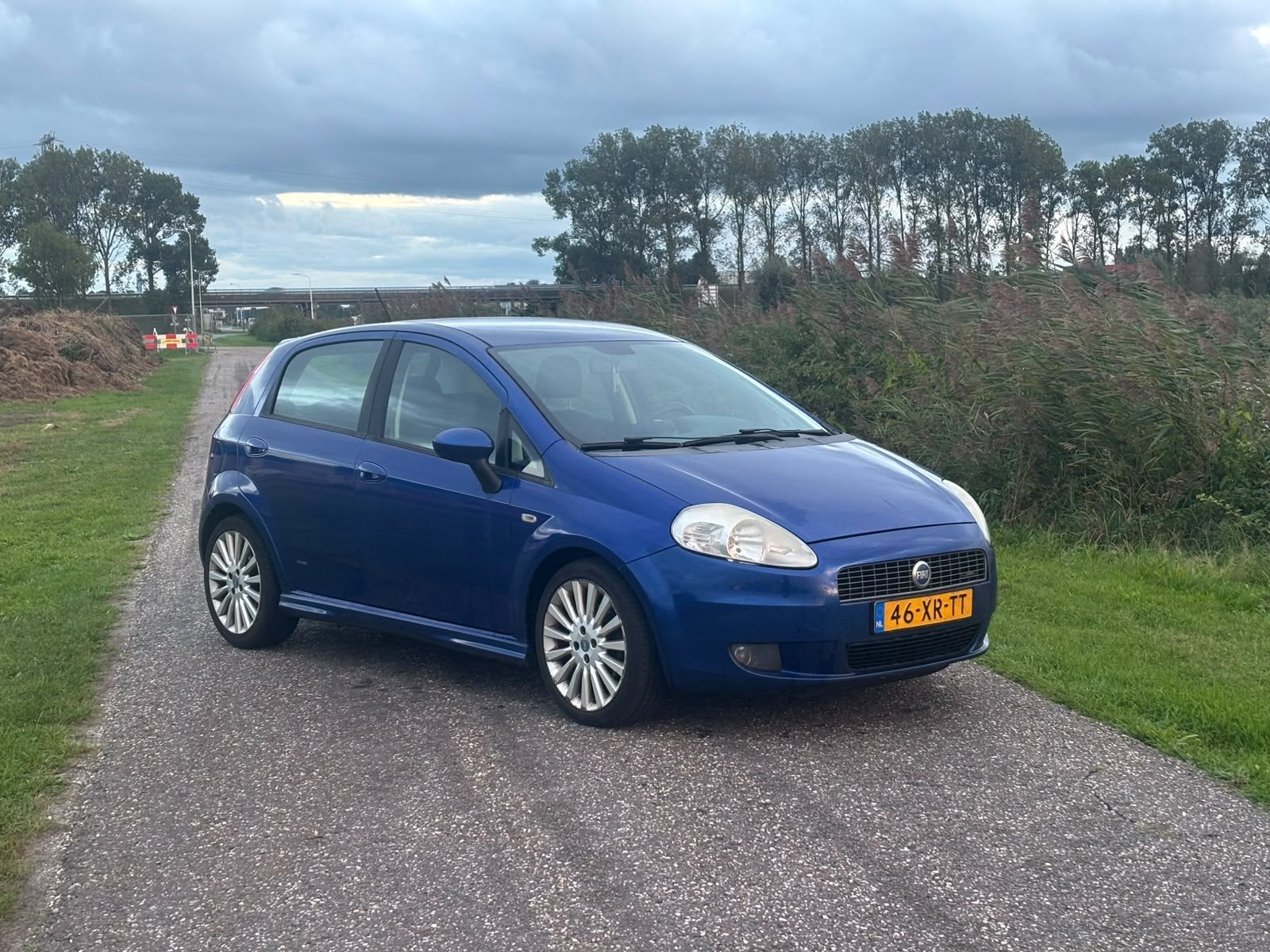 Fiat Grande Punto 1.4 16V Turbo 5DR 2007 Blauw, Auto's, Voorwielaandrijving, 1145 kg, Zwart, 4 cilinders