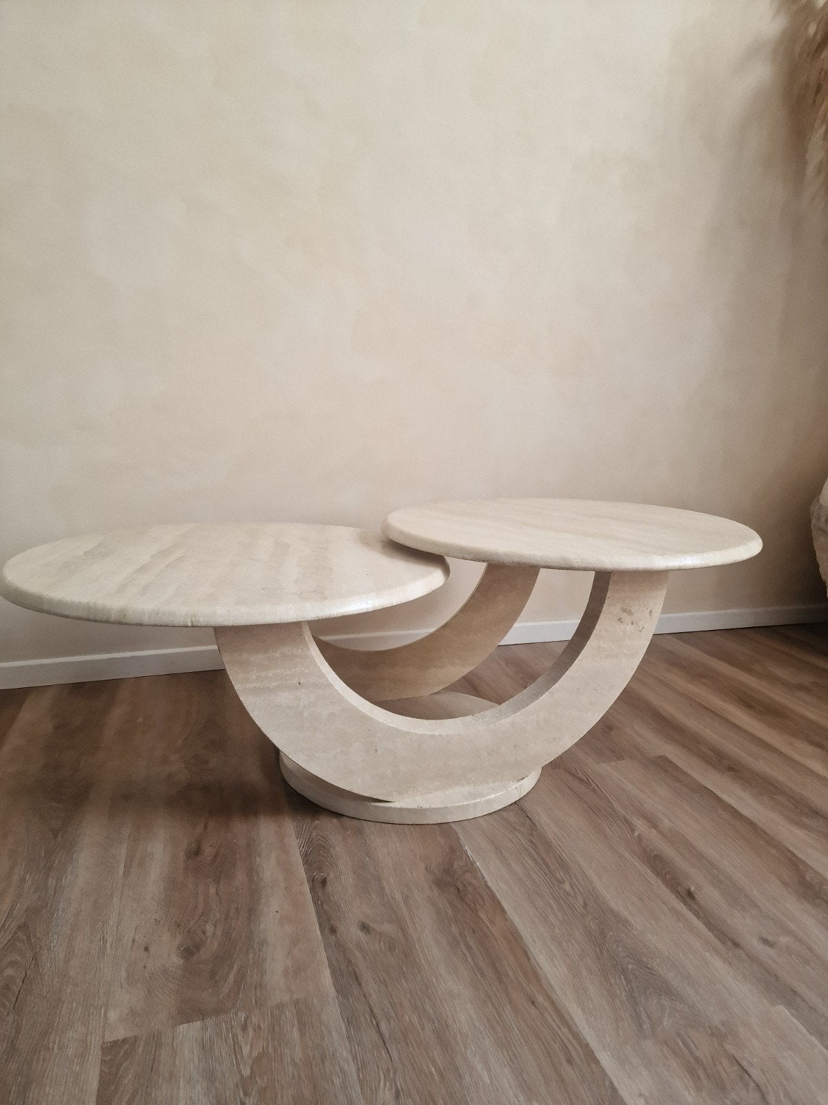 Traventin salontafel, Huis en Inrichting, Tafels | Salontafels, Ophalen, Rechthoekig, 100 tot 150 cm, 100 tot 150 cm