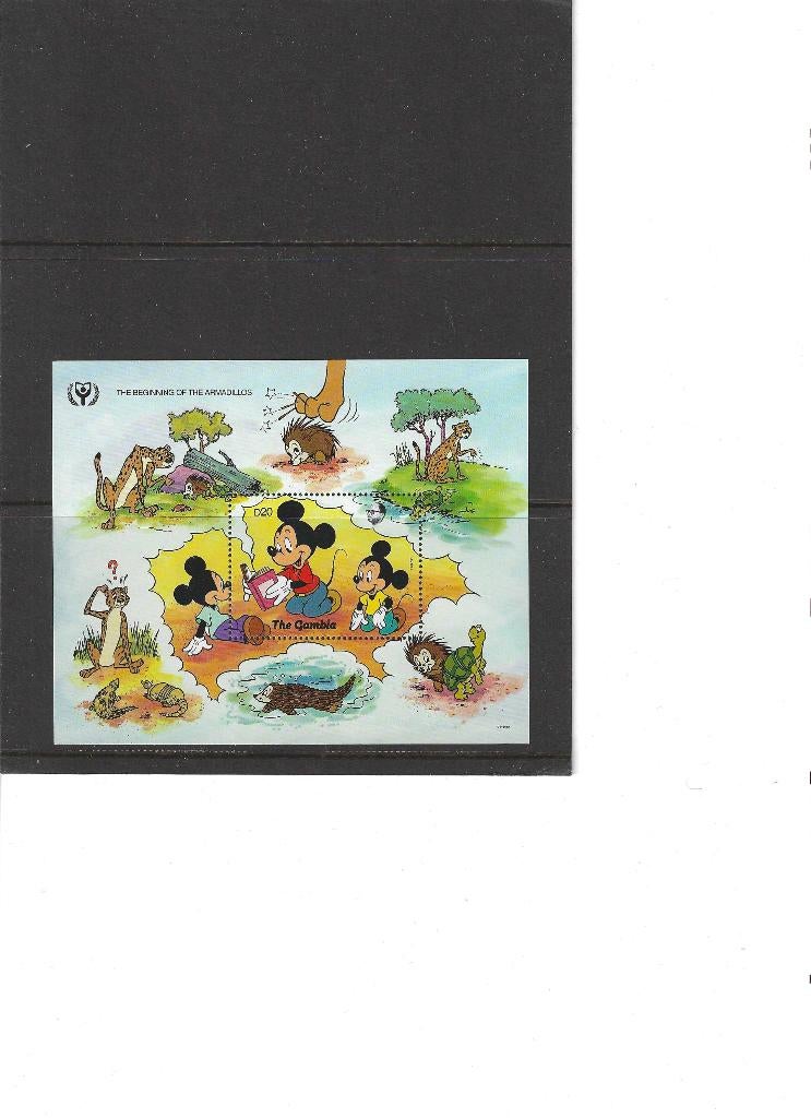 Mi 122 Disney. Gambia. Postfris, Ophalen of Verzenden, Postfris, Overige thema's