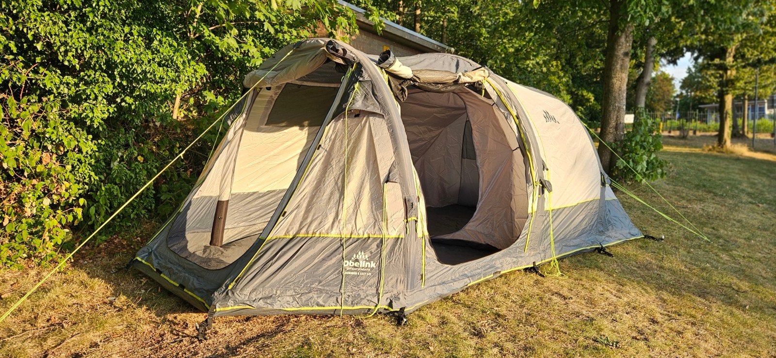 Obelink Summer 4 Easy Air opblaasbare tunneltent, Caravans en Kamperen, Tenten, Ophalen, Zo goed als nieuw, Tot en met 4