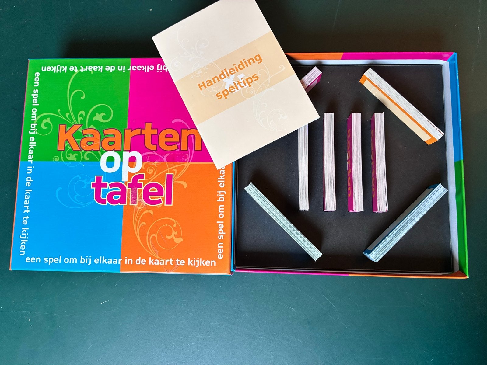 Kaarten op tafel - Een spel om bij elkaar in de kaart te kij, Drie of vier spelers, Ophalen of Verzenden, Gebruikt