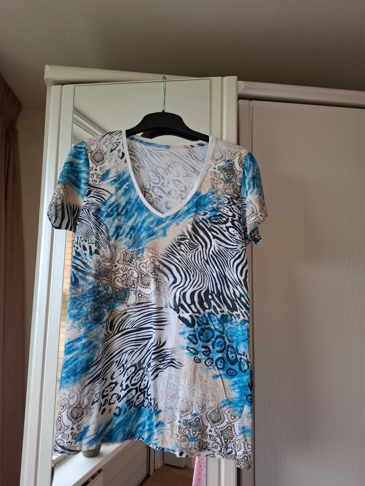 Shirt maat 42 katoen zeeman 2 euro, Ophalen of Verzenden, Zo goed als nieuw, Maat 42/44 (L), Korte mouw