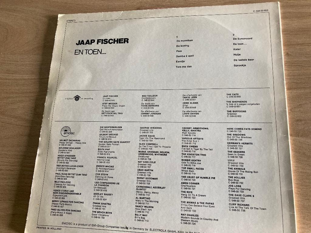 LP Jaap Fischer, Ophalen of Verzenden, Gebruikt