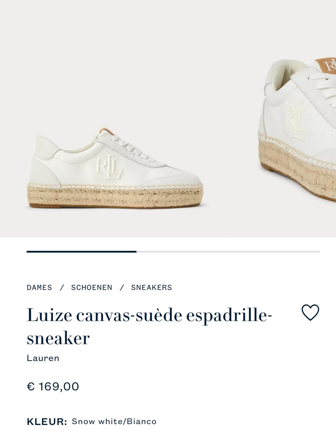 Ralph Lauren sneakers/schoenen 38,5 nieuw, Ophalen of Verzenden, Nieuw, Wit