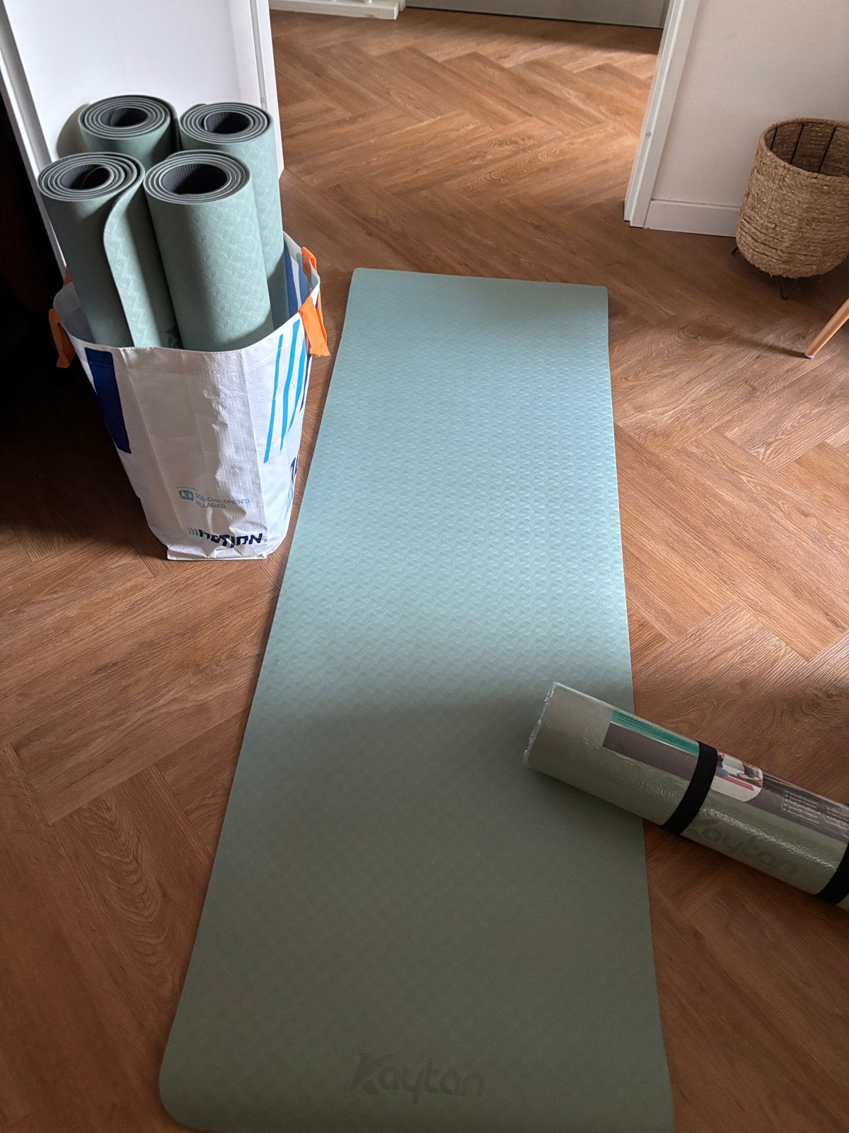 5 Kaytan yogamatten - ideaal voor workshops, Ophalen of Verzenden, Gebruikt, Yogamat