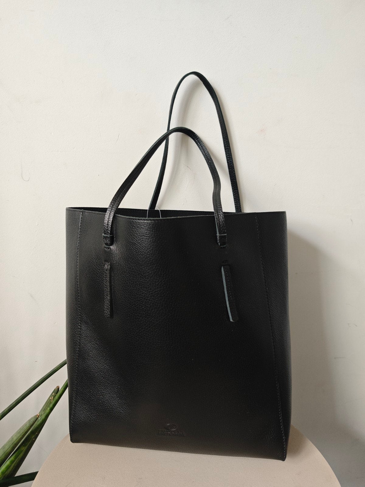 Fred de la Bretoniere zwart leren shopper nieuw was €225, Ophalen of Verzenden, Nieuw, Zwart, Shopper