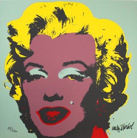 Andy Warhol Kleur Lithogr "Marilyn Monroe Lila Face" Ges Gen, Ophalen of Verzenden