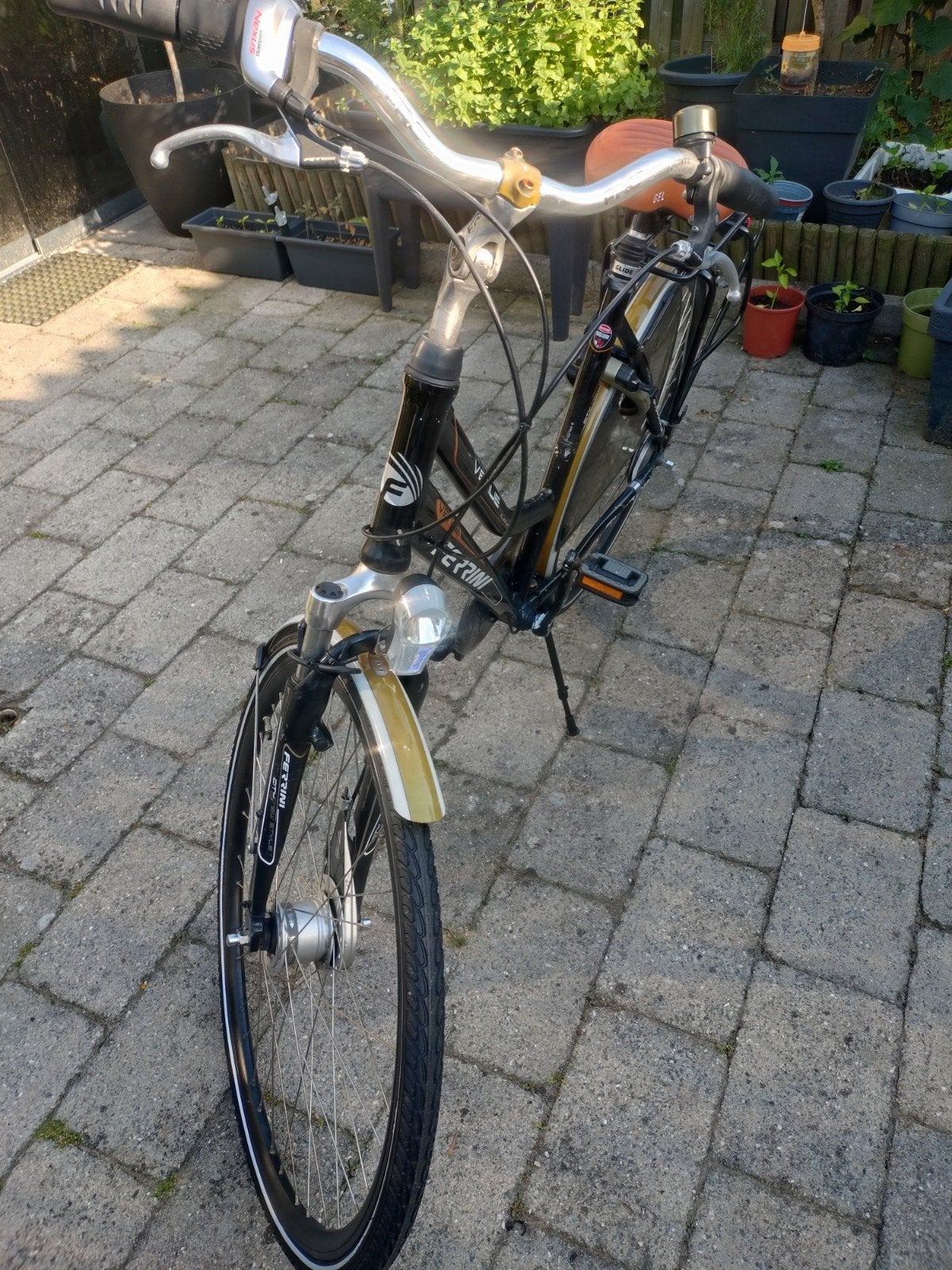 Ferrini Nexus Damesfiets - Zwart/Bruin, 7 versnellingen, Gebruikt, Velgrem, Versnellingen, 50 tot 53 cm