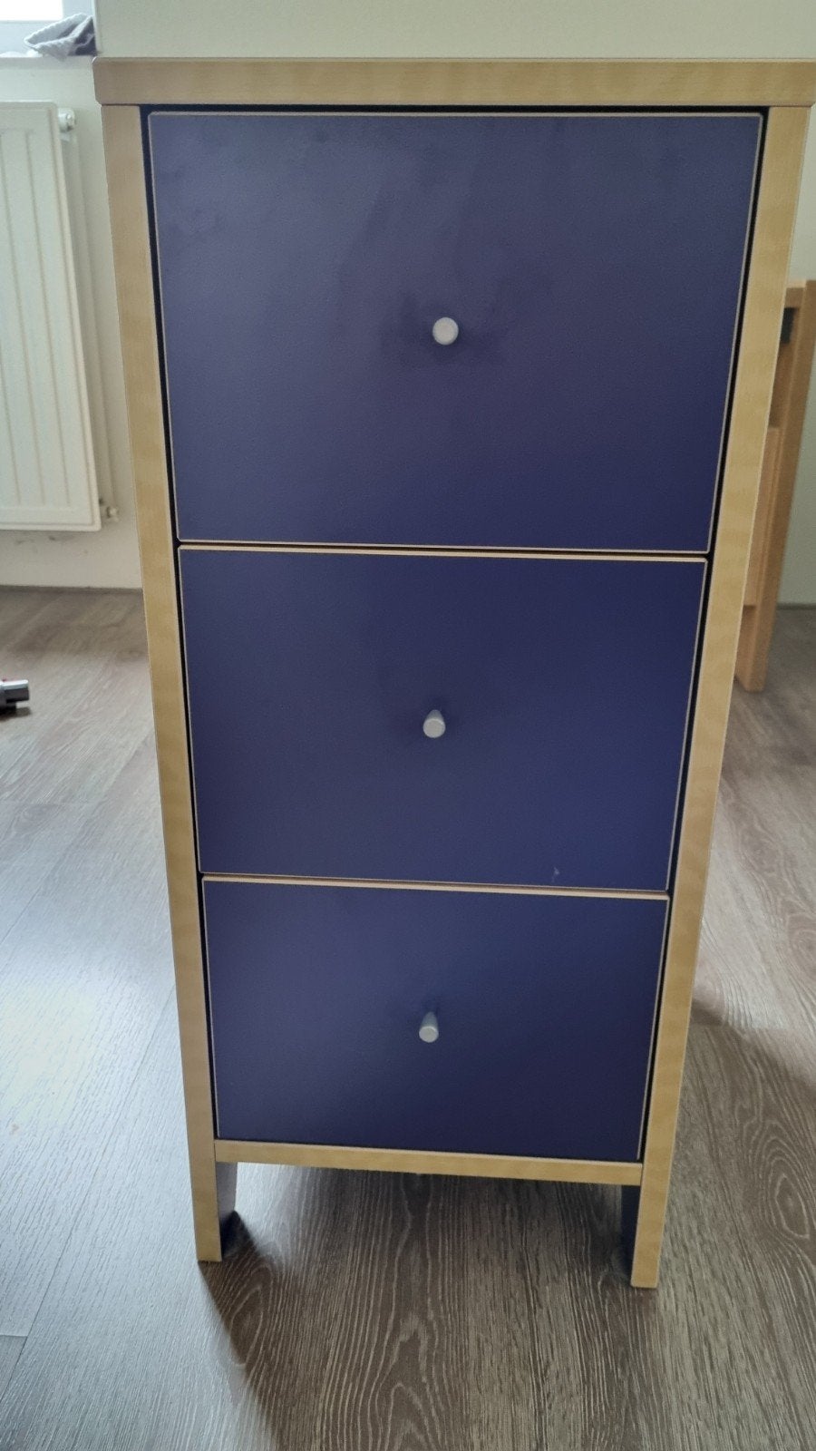 IKEA Robin ladekast blauw - 74x32x46 cm, Minder dan 50 cm, Gebruikt, Ophalen of Verzenden, 3 of 4 laden